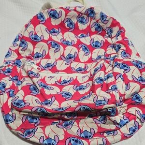 Stitch Patterned Kids Backpack - Pink and Cream